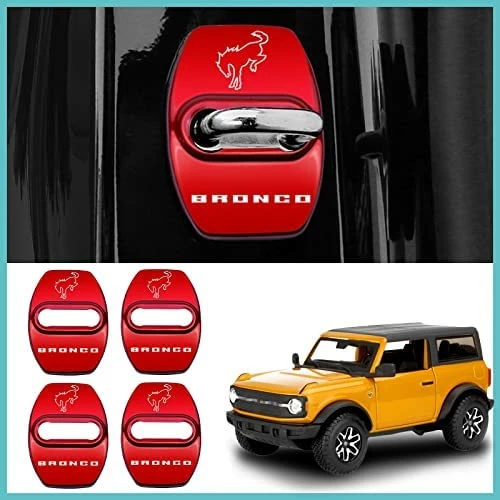 Flash Sale ???? HLmmby For Bronco Accessories 2 Door 4 Door Lock Cover Stainless Steel Door Arm Protection Cover Trim Interior Accessories Door Lock Latchs Cover For Ford Bronco 2022 2021(Black) ✔️ 12 Flash Sale ???? HLmmby For Bronco Accessories 2 Door 4 Door Lock Cover Stainless Steel Door Arm Protection Cover Trim Interior Accessories Door Lock Latchs Cover For Ford Bronco 2022 2021(Black) ✔️ - Image 10