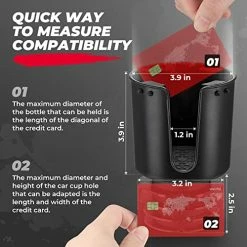Deals ⭐ EMIMOTO Cup Holder Expander For Car Compatible With Hydro Flask 32/40oz, Yeti 24/30/36oz, Other Bottles In 18-40oz, Large Cup Holder Adapter Fits For Universal Vehicle, Golf Cart, UTV, RV, Truck ???? -Car Seat Covers shop 51NP58ttacL