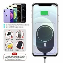 Best deal ???? Magnetic Wireless Car Charger, 15W Fast Compatible With MagSafe Car Mount Charger, Fits All IPhone 14/13/12 Series, Fits Windshield Dashboard Air Vent (Charging Mount) ❤️