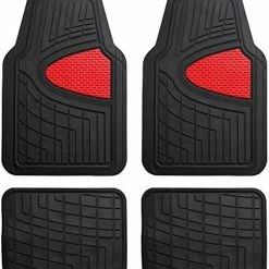 Hot Sale ???? Automotive Floor Mats Black Universal Fit Heavy Duty Rubber Fits Most Cars, SUVs, And Trucks, Full Set Trim To Fit FH Group F11311BLACK ✨ -Car Seat Covers shop 51NsC li4vL. AC