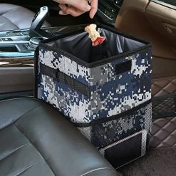 Best Pirce ???? Amgool Hanging Car Trash Can With Lid 3 Gallons Large Capacity Leakproof Bag With Storage Pockets Waterproof Black Litter Garbage Bag Foldable Organizer For Automotive Home Camping ✨ -Car Seat Covers shop 51Nx4UjqCoL
