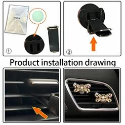 Best reviews of ???? 2 Pieces Creative Car Charm Cute Little Bee Bling Vehicle Interior Air Vent Decorations Clip With Perfume Container,Women Fashion Car Decorations Gift ???? -Car Seat Covers shop 51O4m4YBXBL