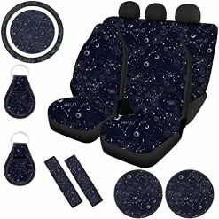 Flash Sale ???? Mushroom Car Seat Covers Full Set Split Bench Butterfly Leaves Floral Girly Print Front Back Seat Cover,Steering Wheel Cover,Seat Belt Cover,Cup Holder Coasters,Auto Keychains,Green Butterfly Mushroom Leaves Green ???? -Car Seat Covers shop 51OEyPdRElS. AC