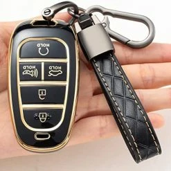 Best Pirce ???? Compatible With Hyundai Key Fob Cover,TPU 360 Degree Car Key Case Protector With Keychain Compatible With 2022 2021 2020 Hyundai Sonata Santa Fe Tucson Keyless Entry 5 Buttons Smart Key(White) ⌛ -Car Seat Covers shop 51OMt75f8xL. AC