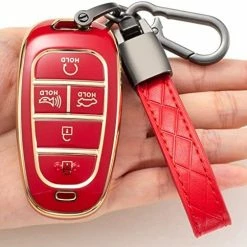 Best Pirce ???? Compatible With Hyundai Key Fob Cover,TPU 360 Degree Car Key Case Protector With Keychain Compatible With 2022 2021 2020 Hyundai Sonata Santa Fe Tucson Keyless Entry 5 Buttons Smart Key(White) ⌛ -Car Seat Covers shop 51OpG7E29kL. AC