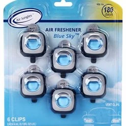 Buy ???? New Car Scent Car Air Freshener Clip(Blue Sky), 6 Car Freshener Vent Clips, 4ml Each, Long Lasting Air Freshener For Car, Up To 180 Days Car Refresher Odor Eliminato ????