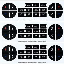 Coupon ???? (2 Pack) AC Dash Button Repair Kit - Best For Fixing Ruined Faded A/C Control Buttons - Decal Replacement Fits Select 07-14 GM Vehicles - Made In US ???? -Car Seat Covers shop 51PEpuZMf L. AC