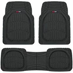 Discount ⭐ 923-BK Black FlexTough Contour Liners-Deep Dish Heavy Duty Rubber Floor Mats For Car SUV Truck & Van-All Weather Protection Trim To Fit Most Vehicles ????