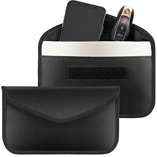 Discount ???? 2 Pack Faraday Bags For Car Keys And Cell Phone, Signal Blocking Key Pouch, Anti Theft Car Protection, Cell Phone WiFi/GSM/LTE/NFC/RFID/Keyless Entry Fob Signal Blocking Pouch Black ⌛ 3 Discount ???? 2 Pack Faraday Bags For Car Keys And Cell Phone, Signal Blocking Key Pouch, Anti Theft Car Protection, Cell Phone WiFi/GSM/LTE/NFC/RFID/Keyless Entry Fob Signal Blocking Pouch Black ⌛