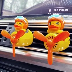 Brand new ⭐ Car Air Fresheners Cute Cartoon Yellow Duck Pilot Automotive Air Outlet Propeller Creative Fan Car Perfume Decoration ???? -Car Seat Covers shop 51PlcKwsfHL