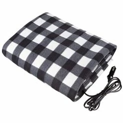 Coupon ???? Hour Car Electric Blanket 12V Fleece Electric Heated Travel Blanket For Car And RV-Great For Cold Weather (Grey/White) ????