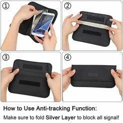 Flash Sale ???? Faraday Bag, RFID Signal Blocking Bag Shielding Cage Pouch Wallet Case For Cell Phone Privacy Protection And Car Key FOB, Anti-Tracking, Anti-Spying Case Blocker - Black Black (7.5 X 3.5) ✨ -Car Seat Covers shop 51Q53Ph4QWL