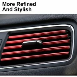Flash Sale ???? SINGARO 20 Pieces Car Air Conditioner Air Outlet Decorative Strips, Bendable DIY Decorative Strips, Universal For Most Air Outlets, Car Interior Accessories (Red) ???? -Car Seat Covers shop 51R22dO5ADL