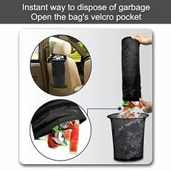Flash Sale ???? Wplhb Car Trash Bag _ Car Trash Can Hanging Back Seat Car, Car Garbage Bag With Storage Pockets, Washable Eco-Friendly Car Garbage Can For Outdoor Traveling & Home Use (2 Pcs Black ) ???? -Car Seat Covers shop 51RBCuFTHdS