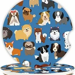 Best reviews of ❤️ Absorbent Car Coasters 2 Pack For ???? Women/Men,Cow Hide Car Coaster For Drinks,Ceramic Stone Car Cup Holder With A Finger Notch,Farm Animal Brown Cowhide Skin Print Cow ???? -Car Seat Covers shop 51RN7DxwES. AC