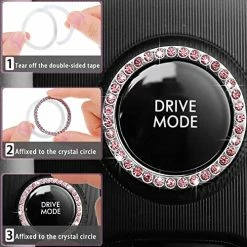 Buy ⭐ 9 Pcs Bling Car Accessories Set For ???? Women, Diamond Steering Wheel Cover, Rhinestone Center Console Pad Seat Safety Belt Pad Handbrake Cover Gear Shift Stick Protector Car Emblem Ring(Pink) ⭐ -Car Seat Covers shop 51Rm9xtlW6L