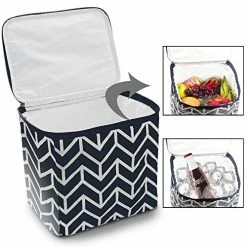 Flash Sale ???? Trunk Organizer, Foldable Car Storage Bag Portable Insulation Cooler Bag Collapsible Vehicle Organizer Divider Storage Totes With 3 Compartment Cargo Tote For Groceries Caddy SUV, Navy Blue ???? -Car Seat Covers shop 51S0fzmabrL