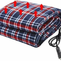 Promo ???? Electric Car Blanket, Reversible Sherpa/Fleece Warm Car Travel Blanket With Intelligent Temp For Cars, Trucks And RV - Great For Winter, Home, Road Trip And Camping Use (58"x41") Black Gray White Plaid ???? -Car Seat Covers shop 51SANmSgu0L. AC