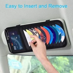 Best Sale ???? Car CD Case Holder, Wisdompro Vehicle Sun Visor Organizer For Cars With 12 DVD Storage Sleeves, 1 Mesh Pocket, 1 Pen Holder And Elastic Strap , Black ???? -Car Seat Covers shop 51SZ6M2EPIL