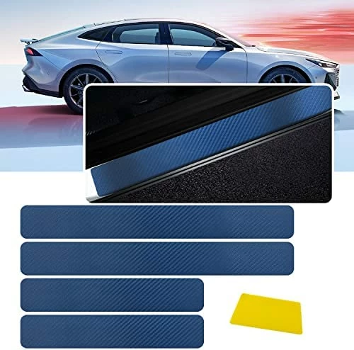 Wholesale ???? Grafken 4PCS Car Door Sill Welcome Pedal, Carbon Fiber Vinyl Wrap Tape Film, Universal Threshold Anti-Scratch Sticker Door Edge Protection Silver ???? 10 Wholesale ???? Grafken 4PCS Car Door Sill Welcome Pedal, Carbon Fiber Vinyl Wrap Tape Film, Universal Threshold Anti-Scratch Sticker Door Edge Protection Silver ???? - Image 8