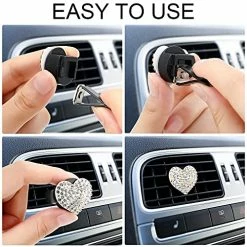 Cheap ???? 4 Pieces Crystal Air Vent Clips Charms Car Vent Air Fresheners Rhinestone Oil Diffuser Vent Clip Car Fesheners For ???? Women Heart Car Scents Bling Car Interior Accessories For Wom ???? 10 Cheap ???? 4 Pieces Crystal Air Vent Clips Charms Car Vent Air Fresheners Rhinestone Oil Diffuser Vent Clip Car Fesheners For ???? Women Heart Car Scents Bling Car Interior Accessories For Wom ???? -Car Seat Covers shop 51T9Kg19bHL