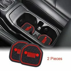Best Sale ???? Auovo Auto Cup Holder Inserts Coaster Fit For 2018 -2022 Wrangler JL JLU 2020-2022 Gladiator JT Cup Mat Pad Interior Decoration Accessories (4 Pcs Kit) (Red, For Deep Rear Cup Holders) ???? 18 Best Sale ???? Auovo Auto Cup Holder Inserts Coaster Fit For 2018 -2022 Wrangler JL JLU 2020-2022 Gladiator JT Cup Mat Pad Interior Decoration Accessories (4 Pcs Kit) (Red, For Deep Rear Cup Holders) ???? -Car Seat Covers shop 51TGz1LlN1L