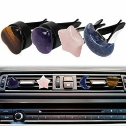 Best Pirce ???? 4 Pieces ???? Women Car Interior Air Fresheners Air Vent Clips Scents Freshener Essential Oil Fragrance Diffuser Cute For ???? Girls Automotive Vent Accessories Agate Airfreshener's Decorations ????
