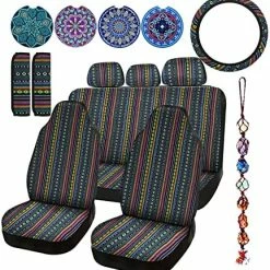 Best Pirce ???? 14 Pcs Baja Car Seat Covers Full Set Multicolor Stripe Car Seat Covers Boho Print Steering Wheel Cover Seat Belt Cover Crystal Hanging Ornament Car Holders Fits For Car (Stripe Style) ???? 22 Best Pirce ???? 14 Pcs Baja Car Seat Covers Full Set Multicolor Stripe Car Seat Covers Boho Print Steering Wheel Cover Seat Belt Cover Crystal Hanging Ornament Car Holders Fits For Car (Stripe Style) ???? -Car Seat Covers shop 51UbygV7MvL. AC