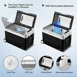 New ⌛ 12 Volt Car Refrigerator - 48 Quart (45L) WIFI Portable Refrigerator Freezer With Single Zone Control（-4℉-68℉ - Electric Cooler With DC 12/24V And AC 100-240V - Compressor Cooler ✔️ -Car Seat Covers shop 51UdOZxsfSL