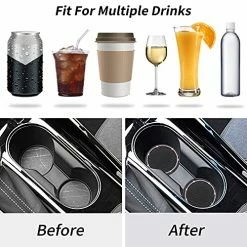 Best deal ❤️ Car Coasters, Senose Bling Car Accessories For ???? Women, Universal 2.75" Anti-Slip Silicone Cup Holder Coasters For Car, Cute Diamond Vehicle Interior Decor (Black Pink/2 Pack) Pink-2 Pc ???? -Car Seat Covers shop 51UeR2j02rL