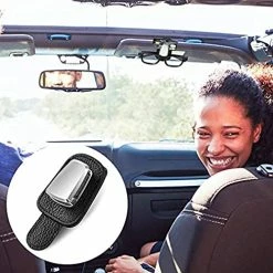 Hot Sale ???? 2 Packs Car Glasses Holder Universal Car Visor ???? Sunglasses Holder Clip Leather Eyeglasses Hanger And Ticket Card Clip Eyeglasses Mount For Car (Black) ❤️ -Car Seat Covers shop 51UhbqNzMVL
