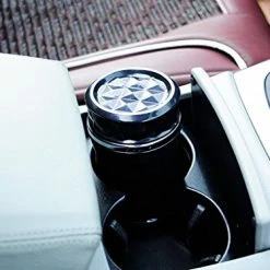 Outlet ???? Auto Car Ashtray Portable With Blue LED Light Ashtray Smokeless Smoking Stand Cylinder Cup Holder (Black) ⭐ -Car Seat Covers shop 51UvVr4bQUL