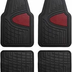 Hot Sale ???? Automotive Floor Mats Black Universal Fit Heavy Duty Rubber Fits Most Cars, SUVs, And Trucks, Full Set Trim To Fit FH Group F11311BLACK ✨ -Car Seat Covers shop 51VDeVxiFdL. AC