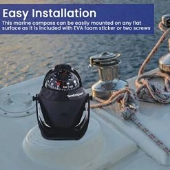 Best Pirce ???? Boat Compass Dash Mount Flush - Boating Compass Dashboard Suction - Navigation Marine Compass Boats Surface Mount - Illuminated Dashboard Compass Ship - Electronic Sea Compass Blue ✔️ -Car Seat Covers shop 51VLcYucRIL