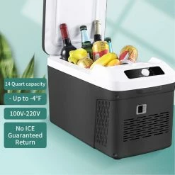 Best reviews of ???? Car Refrigerator 12V 14 Quart（13.3L) ，Portable Cooler With 12/24V DC And 120-240V AC Battery Powered,Car Freezer Fridge,Travel Refrigerator For Car And Home Black 28 Quart-white ???? -Car Seat Covers shop 51VfHyeDsjL