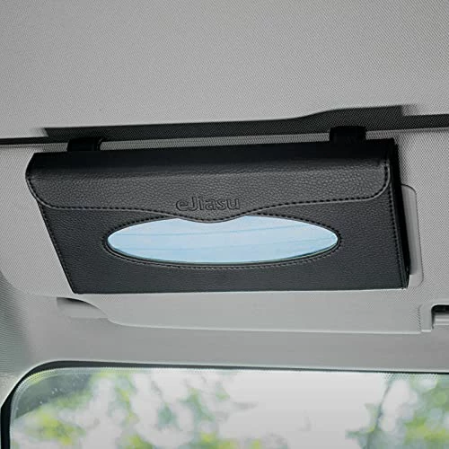Hot Sale ???? EJiasu Car Tissue Holder, Sun Visor Napkin Holder, Car Visor Tissue Holder, PU Leather Backseat Tissue Case Holder For Car,Vehicle(black) ❤️ 4 Hot Sale ???? EJiasu Car Tissue Holder, Sun Visor Napkin Holder, Car Visor Tissue Holder, PU Leather Backseat Tissue Case Holder For Car,Vehicle(black) ❤️ - Image 2