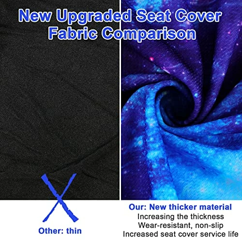 Hot Sale ⭐ 15 Pieces Galaxy Car Seat Cover Steering Wheel Cover Universal Star Space Galaxy Car Accessories Separate Headrest Cover Seat Belt Pads Fit For Auto Truck Van SUV ???? 6 Hot Sale ⭐ 15 Pieces Galaxy Car Seat Cover Steering Wheel Cover Universal Star Space Galaxy Car Accessories Separate Headrest Cover Seat Belt Pads Fit For Auto Truck Van SUV ???? - Image 4