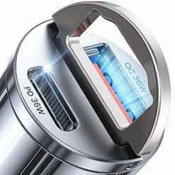 Budget ⭐ USB C Car Charger, Dual 36W Super Fast USB C Car Charger Fast Charging, Compact Cigarette Lighter USB Car Charger, PD36W & QC3.0 Compatible With IPhone 14 13 12 Pro Max, Samsung S22, IPad Pro Black ????