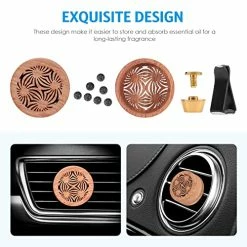 Best Pirce ❤️ (Upgraded Version) AMIR Car Essential Oil Diffuser, 2 Pcs Wood Car Diffuser With Vent Clip, Portable Mini Car Diffusers For Essential Oils ???? -Car Seat Covers shop 51WRP9k4cxL