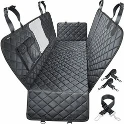 Flash Sale ???? 4-in-1 Convertible ???? Dog Car Seat Cover 100% Waterproof ???? Dog Seat Cover Nonslip ???? Dog Hammock 600D Heavy Scratchproof Pet Seat Cover For Cars Back Seat With Mesh Window For Cars Trucks And SUVs Grey ✨ -Car Seat Covers shop 51Waf4DLEML. AC 1