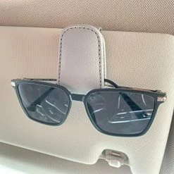 New ???? KIWEN ???? Sunglasses Holders For Car Sun Visor, Magnetic Leather Glasses Eyeglass Hanger Clip For Car, Ticket Card Clip Eyeglasses Mount, Car Visor Accessories(Black) ⭐ -Car Seat Covers shop 51WdpxFsB9L. AC