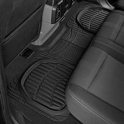 Flash Sale ???? Original FlexTough Black Rubber Car Floor Mats With Trunk Cargo Liner - All Weather Automotive Floor Mats, Heavy Duty Trim To Fit Design, Floor Liners For Cars Truck Van SUV ⌛ -Car Seat Covers shop 51We3qIt1UL