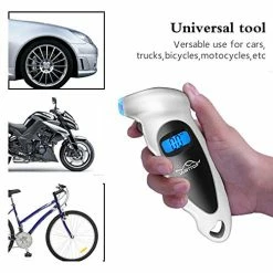Wholesale ✔️ JUSTTOP Digital Tire Pressure Gauge, 150PSI 4 Setting For Cars, Trucks And Bicycles, Backlit LCD And Anti-Skid Grip For Easy And Accurate Reading(Silver) Red ⌛ -Car Seat Covers shop 51WixK821uL