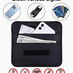 Flash Sale ???? Faraday Bag, RFID Signal Blocking Bag Shielding Cage Pouch Wallet Case For Cell Phone Privacy Protection And Car Key FOB, Anti-Tracking, Anti-Spying Case Blocker - Black Black (7.5 X 3.5) ✨ -Car Seat Covers shop 51WlUv9YVIL
