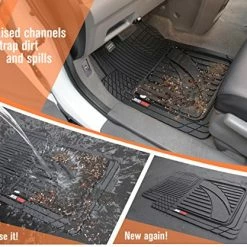 Hot Sale ✨ FlexTough Advanced Performance Liners - 4pc HD Rubber Floor Mats & Cargo Liner For Car SUV Auto 03-gray ❤️ 14 Hot Sale ✨ FlexTough Advanced Performance Liners - 4pc HD Rubber Floor Mats & Cargo Liner For Car SUV Auto 03-gray ❤️ -Car Seat Covers shop 51WmawzxM4L