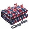 Brand new ???? Heated Blanket, Big Ant Electric Blanket Throw 58.3"x 41.76", Car Electric Blanket Fast Heating, UL Certification, Overheating Protection, Fleece Heating Blanket (Blue And Red Plaid) ???? -Car Seat Covers shop 51WnMs7zjfL