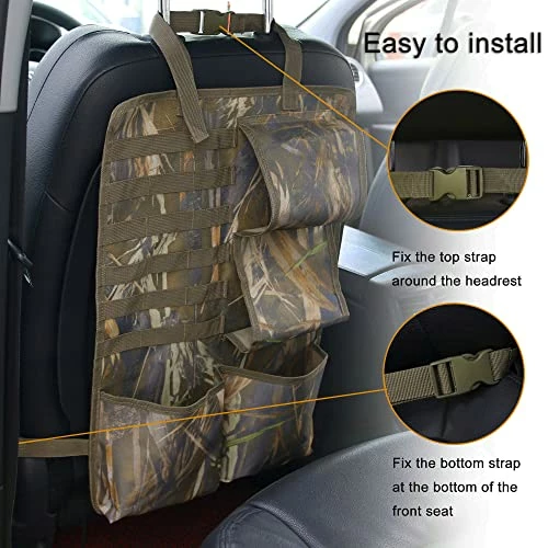Wholesale ???? Verpiason 2PCS Tactical Car Seat Back Organizer Molle Vehicle Gun Rack Holder For Rifle Shotgun With Storage Pocket Black ???? 4 Wholesale ???? Verpiason 2PCS Tactical Car Seat Back Organizer Molle Vehicle Gun Rack Holder For Rifle Shotgun With Storage Pocket Black ???? - Image 2