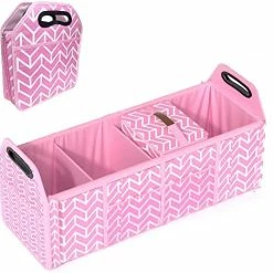 Flash Sale ???? Trunk Organizer, Foldable Car Storage Bag Portable Insulation Cooler Bag Collapsible Vehicle Organizer Divider Storage Totes With 3 Compartment Cargo Tote For Groceries Caddy SUV, Navy Blue ???? -Car Seat Covers shop 51WwLlmud8L. AC