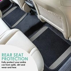 Hot Sale ???? 14407GRAY Universal Fit Premium Carpet Gray Automotive Floor Mats Fits Most Cars, SUVs, And Trucks With Driver Heel Pad, Full Set ???? -Car Seat Covers shop 51Wx67yxSoL