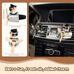 Best Pirce ⌛ 2 Pcs Car Air Freshener Pilot Cute Car Diffuser Cartoon Outlet Fan Air Diffuser For Car Vent Perfume Automotive Decoration (Bear) ⭐ -Car Seat Covers shop 51XBjzuVTnL